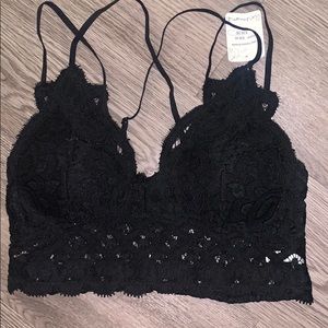 black lace bralette